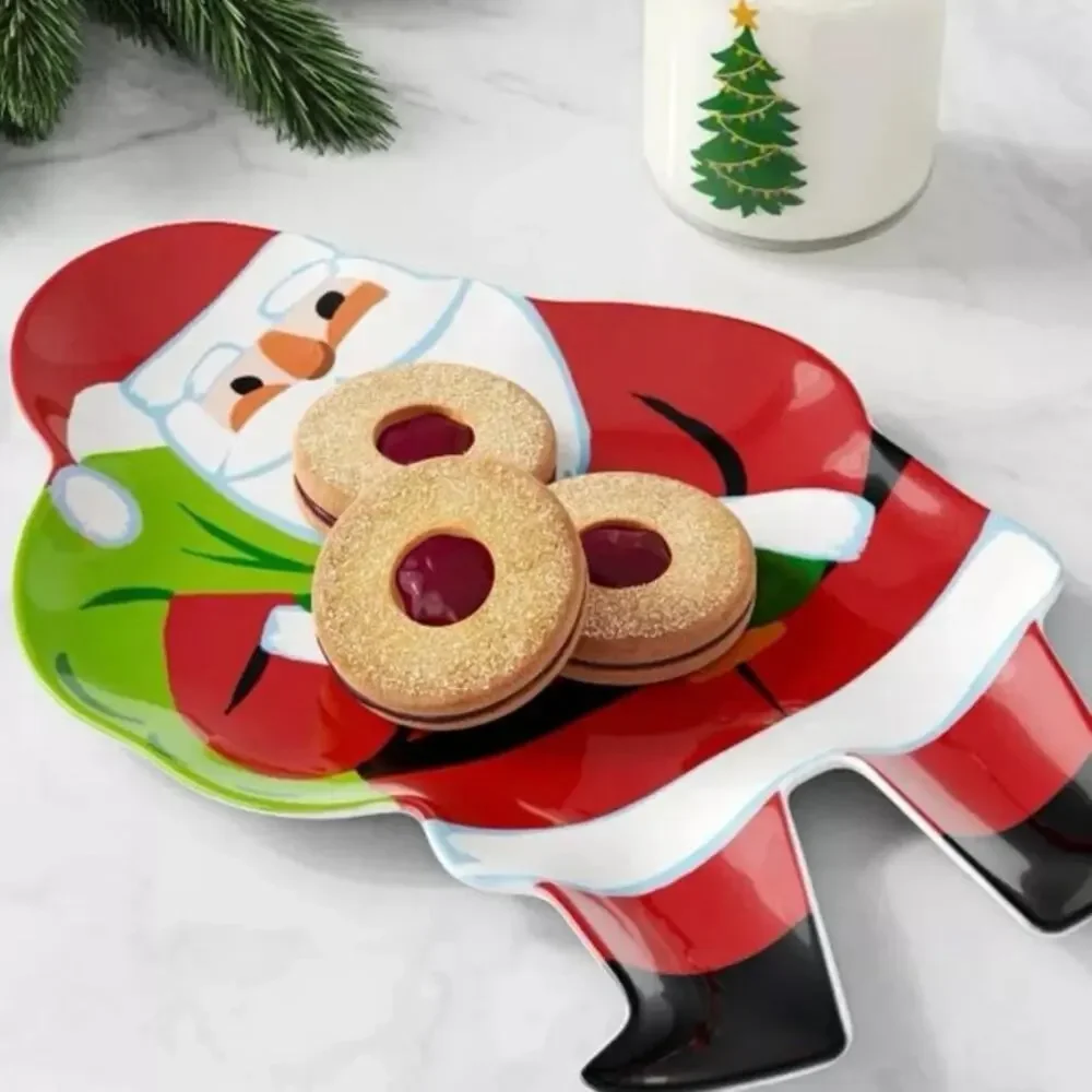 NEW‎ Wondershop Santa Figural Appetizer Plate Christmas Serving Tray Holiday